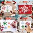 thumbnail image 2 of Plantillas navideñas de pino y copos de nieve para manualidades en madera, puertas, ventanas y lienzos, plantillas reutilizables de pintura de feliz Navidad (10 copos de nieve), 2 of 9