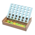 thumbnail image 3 of Juego de madera de 4 en fila, juego de estrategia clásico para adultos y niños, conecta los 4 discos del mismo color en una fila, juegos de viaje, 3 of 9