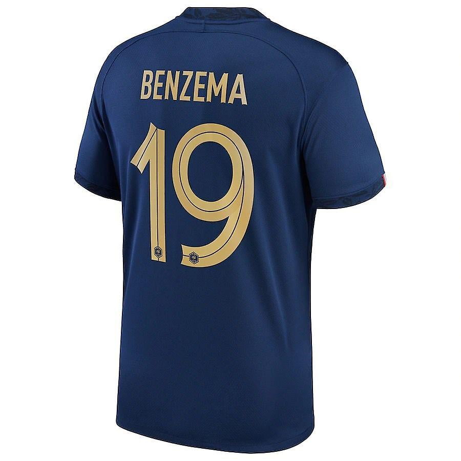 T-Shirt Officiel Équipe De France Benzema N°19 - Collection FFF Homme, 100% Coton