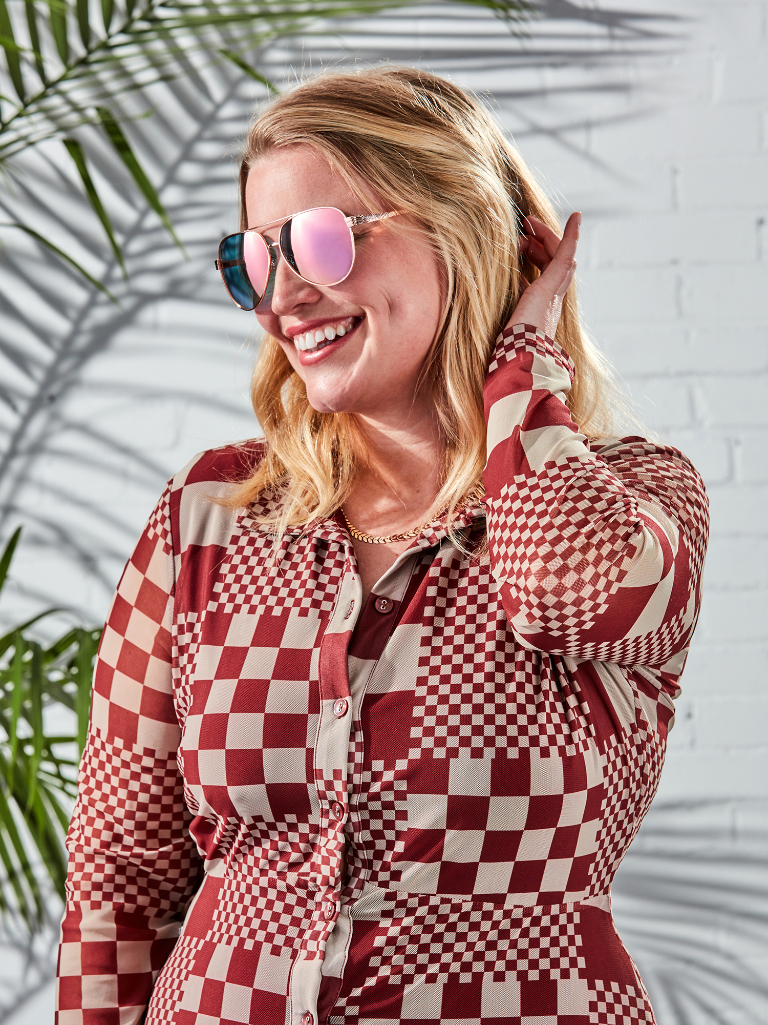 Foster Grant Women's Aviator Fashion Sunglasses Rose Gold - image 5 of 6