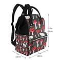 thumbnail image 2 of Wukai Red Mushrooms Mummy Backpac,&nbsp;Diaper Bag Purse Breast Pump Bag Purse Diaper Bag for swim,gym,workout,large capacity backpack, 2 of 5