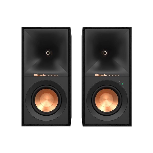 Klipsch R40PM Reference 4" Two Way Powered Bookshelf Speakers - Black - Pair