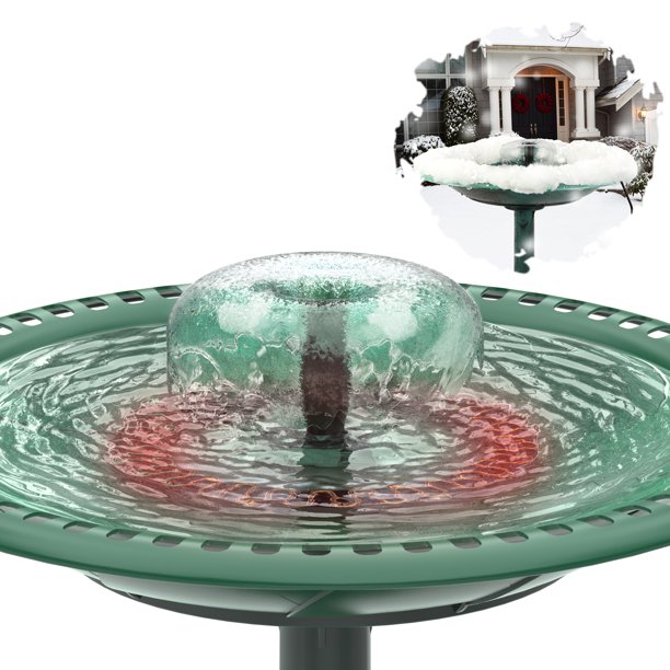 AISITIN 48W Bird Bath Heater with Fountain Pump for Outdoors in Winter
