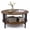 Walnut, variant on 2-Tier Round Coffee Table with Storage Shelf ,Modern Center Table Cocktail Tea Table for Living Room,Walnut