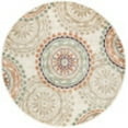 thumbnail image 3 of Deco Transitional 8' Round Ivory and Beige Polypropylene Indoor Area Rug, 3 of 6