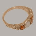 thumbnail image 4 of LBG British Made 18k Rose Gold Natural Citrine & Opal Womens Band Ring - 33 size options - Size 11.5, 4 of 6