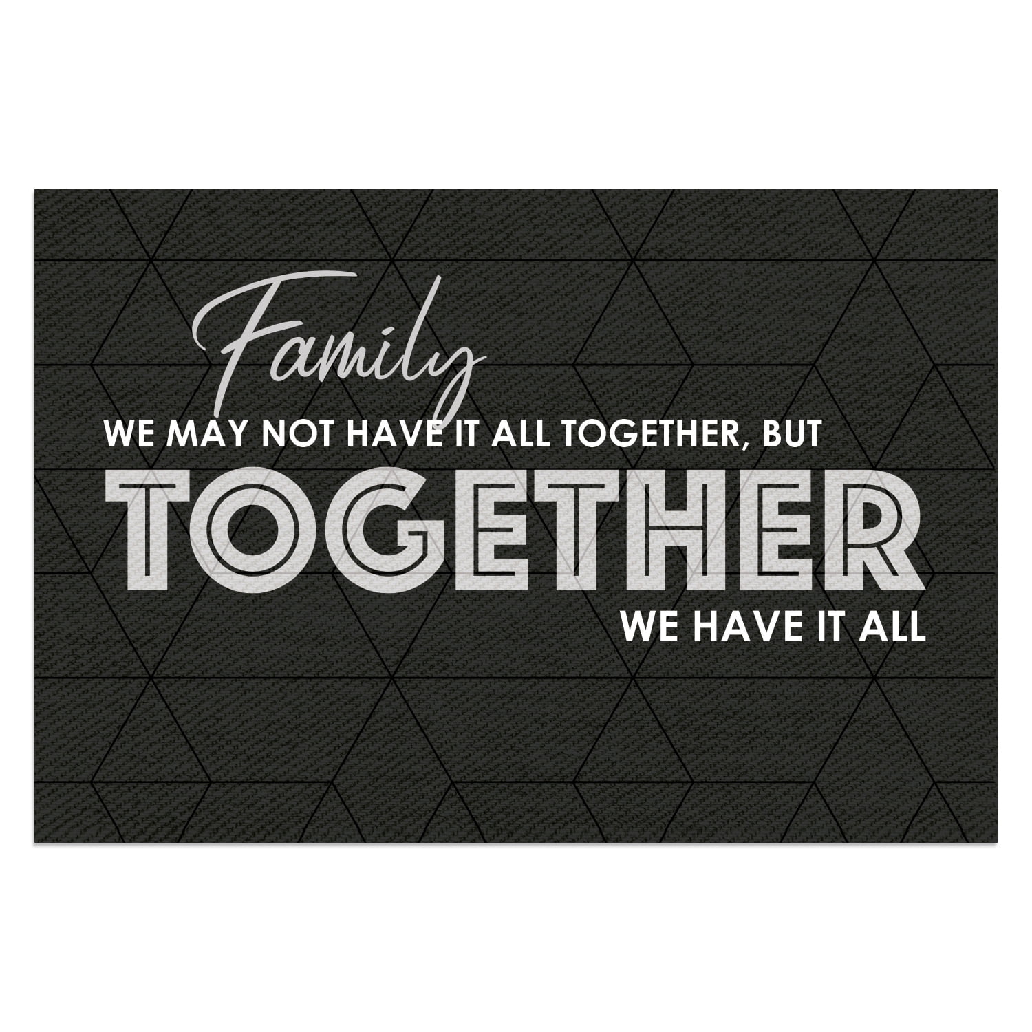 Personalized Planet 27x18 We May Not Have it All Together But Together We Have It All Doormat with Custom Family Name Printed on Rectangular 1/8” Thick Non Slip Mat for Kitchen Hallway Deck or Porch
