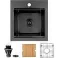 thumbnail image 1 of Bar Sink  Undermount Kitchen Sink x Single Bowl Stainless Steel Material  Depth  Workstation Small Sinks with Accessories  Small Bar Sink  Camper Sink  RV Kitchen Sink, 1 of 4