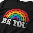 thumbnail image 4 of Be You Rainbow Pride Graphic T-Shirt, Unisex Classic Fit Tee, 4 of 9