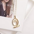 thumbnail image 1 of Small Cursive 26 Letter A-Z Alphabet Necklace Logo Tag Symbol English Name Pendant Chain Clavicle Choker, 1 of 5