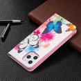 thumbnail image 6 of Dteck Case for Apple iPhone 12 Pro Max 6.7-inch,Patterned Flip PU Leather Wallet Case Magnetic 3 Card Holder Slots with 1 Cash Pocket Protective Kickstand Shell Cover,Blue Butterfly, 6 of 7