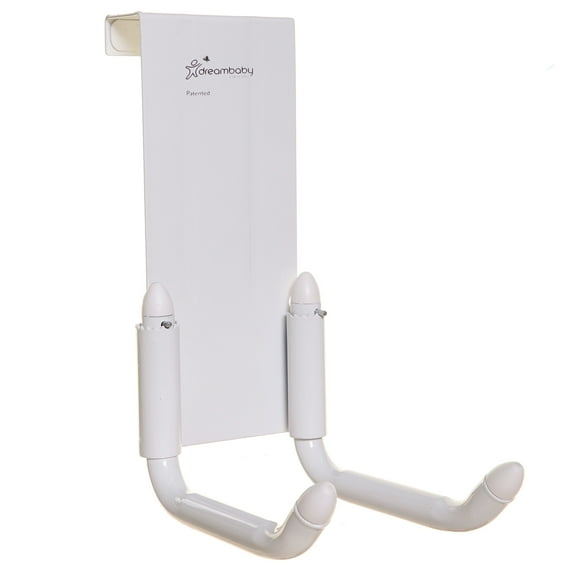 Dreambaby® Strollerbuddy StrollAway Over The Door Baby Stroller Hanger – Heavy Duty Metal Hook Organizer with 50lbs Load Capacity