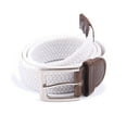 thumbnail image 3 of Gelante Adult's Canvas Elastic Fabric Woven Stretch Braided Belts Solid Color- WT, S, 3 of 4