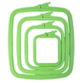 thumbnail image 1 of Juego de aros para bordar cuadrados de plástico verde nourgués (4 unidades), 1 of 9