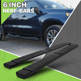 thumbnail image 2 of Magshion 2X Black 6" Side Step Nerf Bar for 2019-2022 Chevrolet Silverado 1500, 2020-2022 Chevrolet Silverado 2500HD/3500HD, 2019-2022 GMC Sierra 1500, 2020-2022 GMC Sierra 2500HD/3500HD, 2 of 9