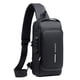 thumbnail image 4 of Mochila Bolso bandolera para hombre con candado, bolso de pecho antirrobo impermeable con puerto de CACAGOO Mochila, 4 of 7