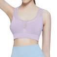 thumbnail image 6 of Bigersell Back Smoothing Bras for Women Clearance Bras for Women Wirefree Wire-Free Bra Style B1363 V-Neck Convertible Bras Pull-On Bra Closure Regular Size Sleep Bras for Women Purple M, 6 of 8