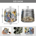 thumbnail image 2 of Yayeee Ashtray with Lid for Cigarette Smokeless Stainless Steel Home Ash Holder, Purple Flowers, 2 of 7