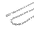 thumbnail image 3 of Sterling Silver and Gold Plated Rope Chain Necklaces and Bracelets - 3.40MM Thick - 22 Inches, 3 of 7
