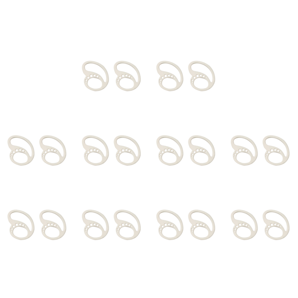 1 par de tapones para los oídos de silicona compatibles con Bluetooth gancho para la oreja protector gancho antipérdida blanco