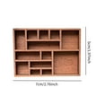 thumbnail image 2 of Multi Compartments Wooden Jewelry Display Miniature Trinket Shelf Tray Durable Wood for Small Accessories Organizer, 2 of 9