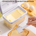 thumbnail image 3 of Ocalpur Butter Dish, Airtight Butter Keeper Container with Magnetic Cutter, BPA-free, for Countertop and Refrigerator Door Shelf, White, 3 of 8
