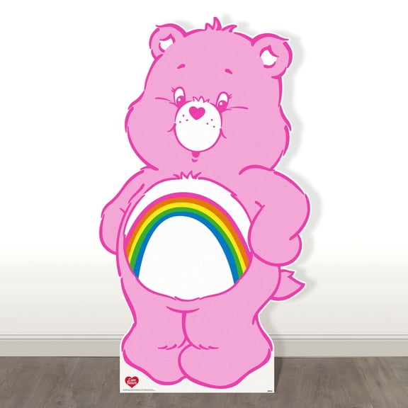 Prime Party Care Bears Life-Size Cardboard Standup Photo Prop, Birthday Party Decor, 64" x 37"
