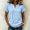 Blue women v neck t shirt a1, variant on SSZMDLB Women V Neck T-Shirts Short Sleeve Solid Casual Basic Tee Beach Summer Tops Fashion Scoop Neck Comfy Vacation Outfits Workout Clothes, Navy 2XL