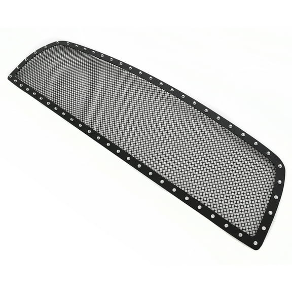 APS Compatible with Dodge Ram 1500 2009-2012 Main Upper Stainless Steel Black Mesh Rivet Studs Front Grill Grille Insert DL5169H