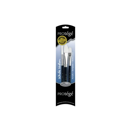 UPC: 0661670909668 | Protege Brush Set White Nylon Short Handle 3pc