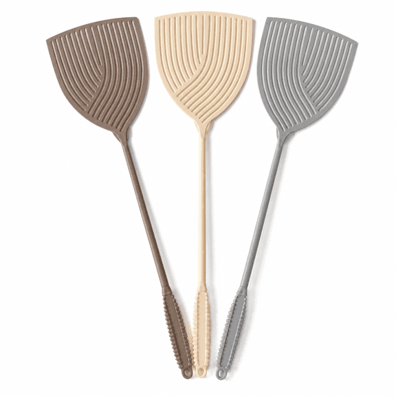 Fly Swatter, Long Handle Fly Swat 3 Pack, Bug Smacker, Thickened Durable Reach Ceiling for Indoor, Outdoor, Garden, & More