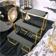thumbnail image 3 of Soporte for tartas rectangular de hierro forjado negro y dorado, 3 of 5
