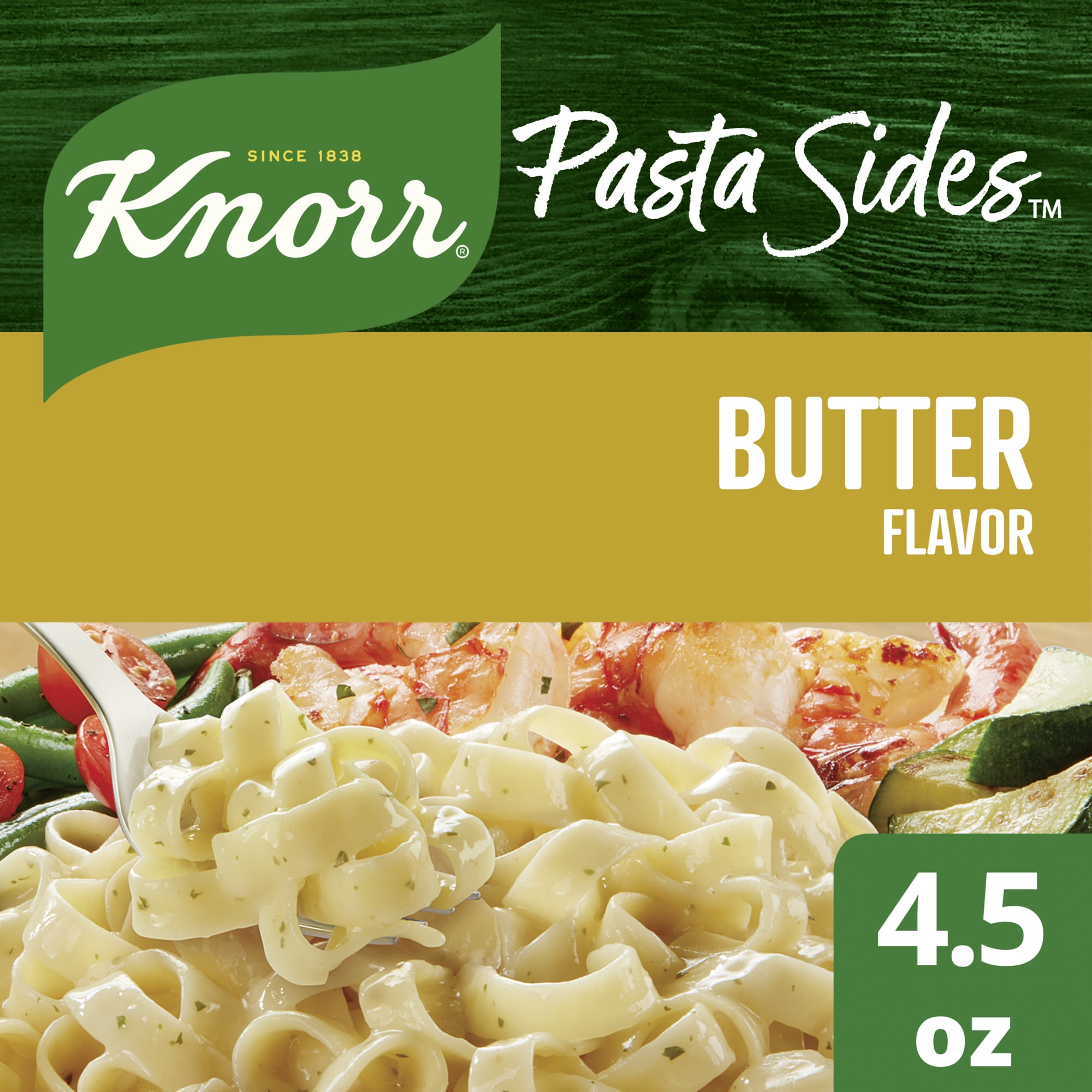 Knorr Pasta Sides Butter Fettuccine, Cooks in 7 Minutes, No Artificial Flavors, No Preservatives, No Added MSG 4.5 oz