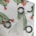 thumbnail image 4 of Ambesonne Mexican Grommet Curtain, Cactus Plant Desert, 50" x 72", Green and Orange, 4 of 6