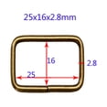 thumbnail image 3 of 20Pcs Metal Rectangle Assorted Connector Adjuster Metal Loop s for Bag, 3 of 7