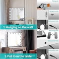 thumbnail image 4 of Nitin Lighted Vanity Mirror with Touch Control Design, Hollywood Style Makeup Mirrors with Lights, Tabletop or Wall Mounted Vanity Mirrors (Black), 4 of 5