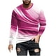 thumbnail image 1 of Blusas y camisas de manga larga con cuello redondo para hombre, blusa informal de manga larga con cuello redondo y estampado de rayas, blusa de poliéster para hombre, 1 of 4