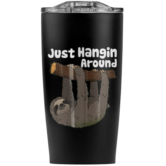 Sloth Just Hanging Around Stainless Steel 20 oz Travel Tumbler, Vacuum Insulated & Double Wall with Leakproof Sliding Lid | Great for Coffee/Hot Drinks and Cold Beverages