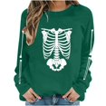 thumbnail image 3 of Oversized Halloween Sweatshirt Womens Crew Neck Casual Cute Printed Shirts Lightweight Loose Fit Long Sleeve Vintage Tops, 3 of 6