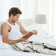 thumbnail image 5 of Balery Black And White Rose Pantalones de pijama para hombre, pijama ultraligero, pantalón de descanso-Large, 5 of 6