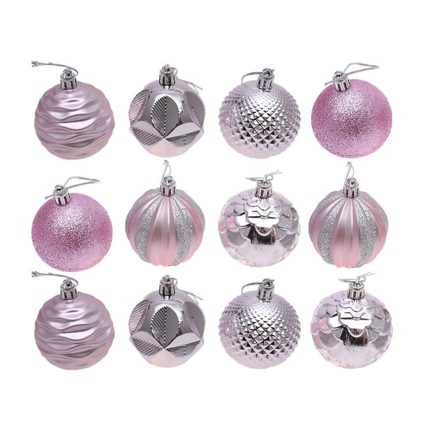 Bolas de Navidad brillantes con purpurina mate para colgar en la pared