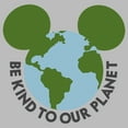 thumbnail image 2 of Girl's Mickey & Friends Be Kind to Our Planet Mickey Mouse Logo  Graphic Tee Athletic Heather X Large, 2 of 5