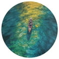 thumbnail image 3 of Colorful Kayaks Glide Across The Lake Floral Medallion Round Rug - Small Round Area Rug, Soft Non-Slip Machine Washable Bedroom Mat Indoor Accent Entry Carpet for Office Desk Dorm Hallway, 3 of 6