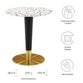 thumbnail image 5 of Modway Zinque 28" Round Terrazzo Dining Table in Gold White, 5 of 6