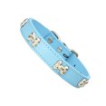 thumbnail image 1 of Billuyoard cómodo con PU duradera y hebillas ajustables en forma de hueso para perro Suministros para perros azul claro SG, 1 of 6