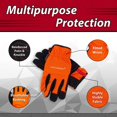 thumbnail image 3 of Safe Handler High Visibility Breathable Gloves, Fitted Wrists, Reinforced Palm and Knuckle, Red/Black (1 Pair), 3 of 9