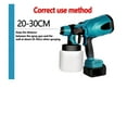 thumbnail image 4 of 800ML Electric Spray Gun Handheld Cordless High Power Electric Paint Sprayer Spray Gun Spraying For 18V Battery, 4 of 7