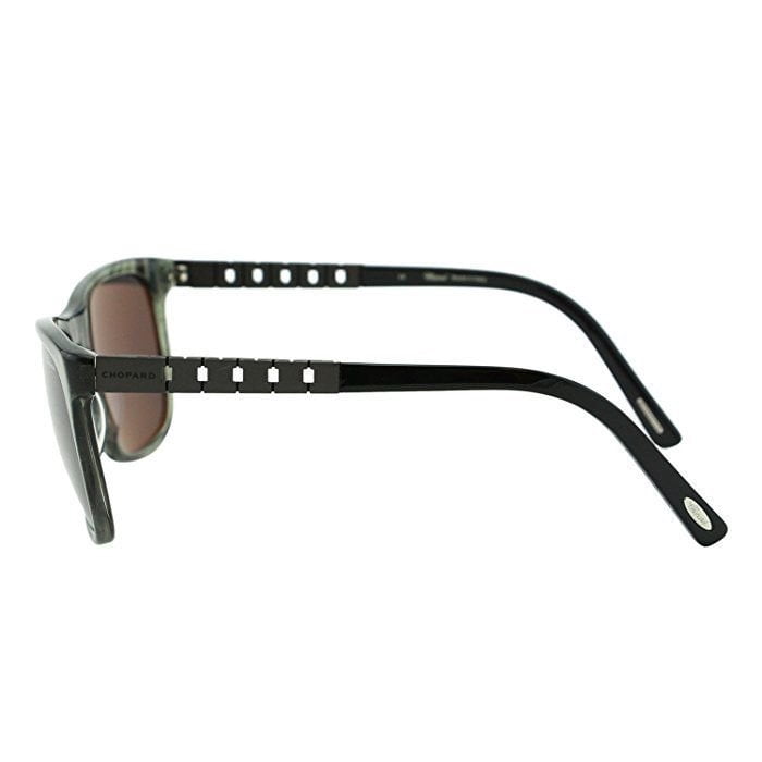 Chopard SCH152 P59P Men Clear Gray Rectangular Polarized Racing Style Sunglasses