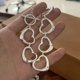thumbnail image 1 of Pulsera de plata 100% sólida 925 para mujeres y hombres, pulseras de corazón brillantes hechas a mano Vintage, regalo de cumpleaños y Navidad, 1 of 2