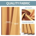 thumbnail image 2 of Blackout Window Curtain 84 " inch Long 1 Panel K68 Gold Color Thermal Top Grommets for Bedroom Closet Divider Room Home Décor, 2 of 6